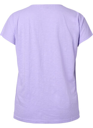 T-shirt en coton avec imprimé feuilles, Lavender C Leaf, Packshot image number 1