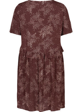 Viscose jurk met korte mouwen en print, Wild Ginger comb, Packshot image number 1