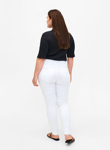 Jean taille régulière Viona, White, Model image number 1