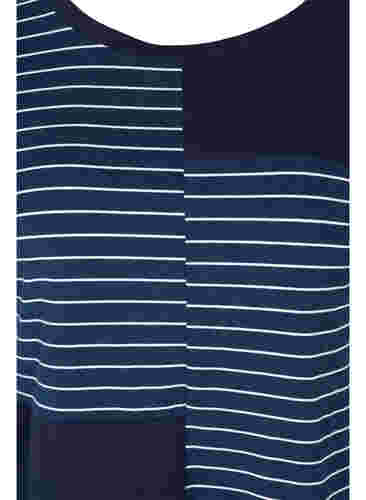 T-shirt à manches courtes en viscose avec rayures, Night Sky Stripe, Packshot image number 2