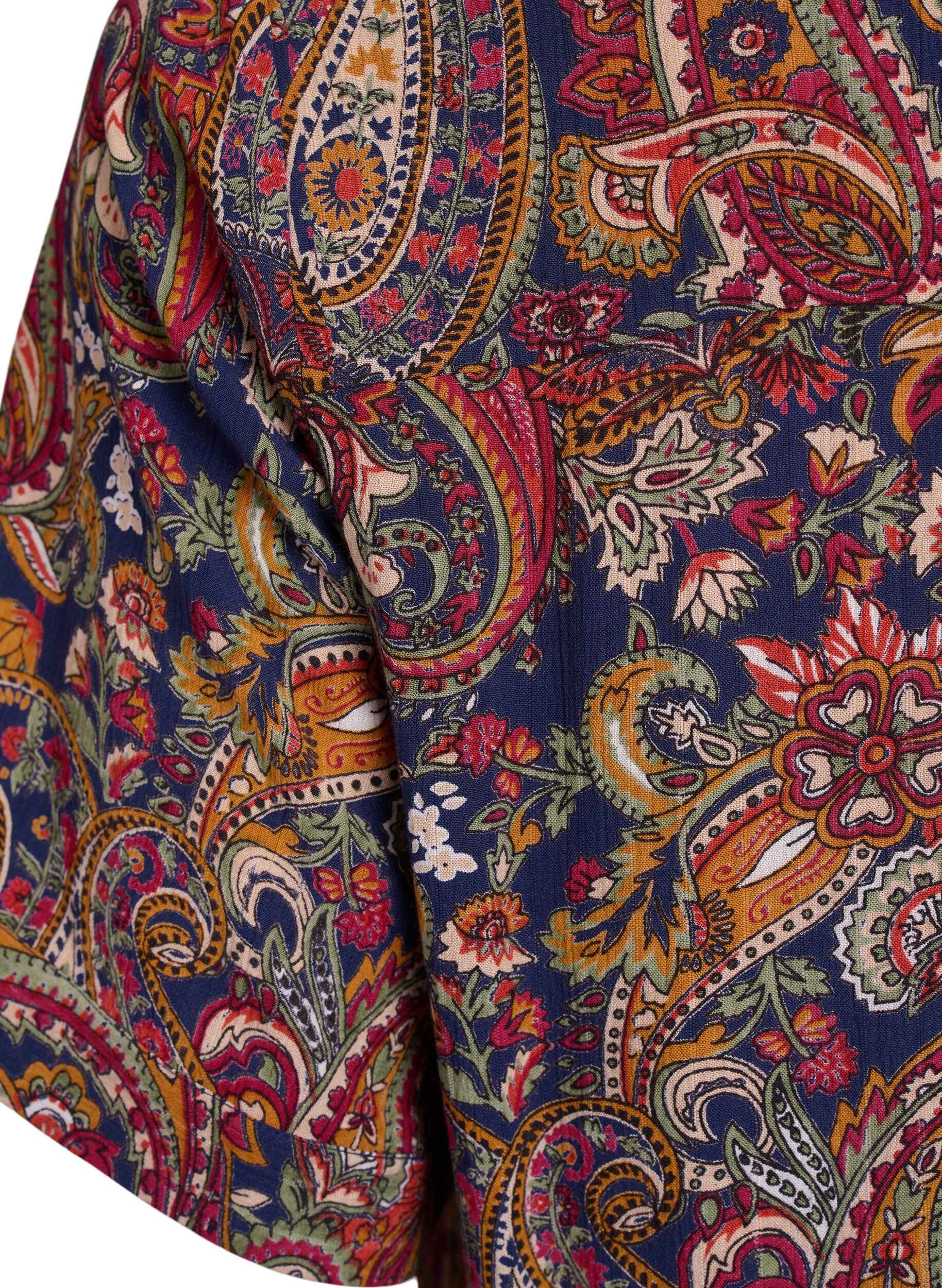 ZizziTuniek met korte mouwen en paisleyprint, Blauw, Packshot image number 3