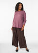 Gebreide blouse met ronde hals, Roze, Model image number 1
