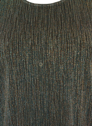Goudkleurige glitterblouse met lange mouwen, Black w. Gold, Packshot image number 2