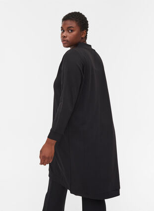 Robe pull de couleur unie , Black, Model image number 1