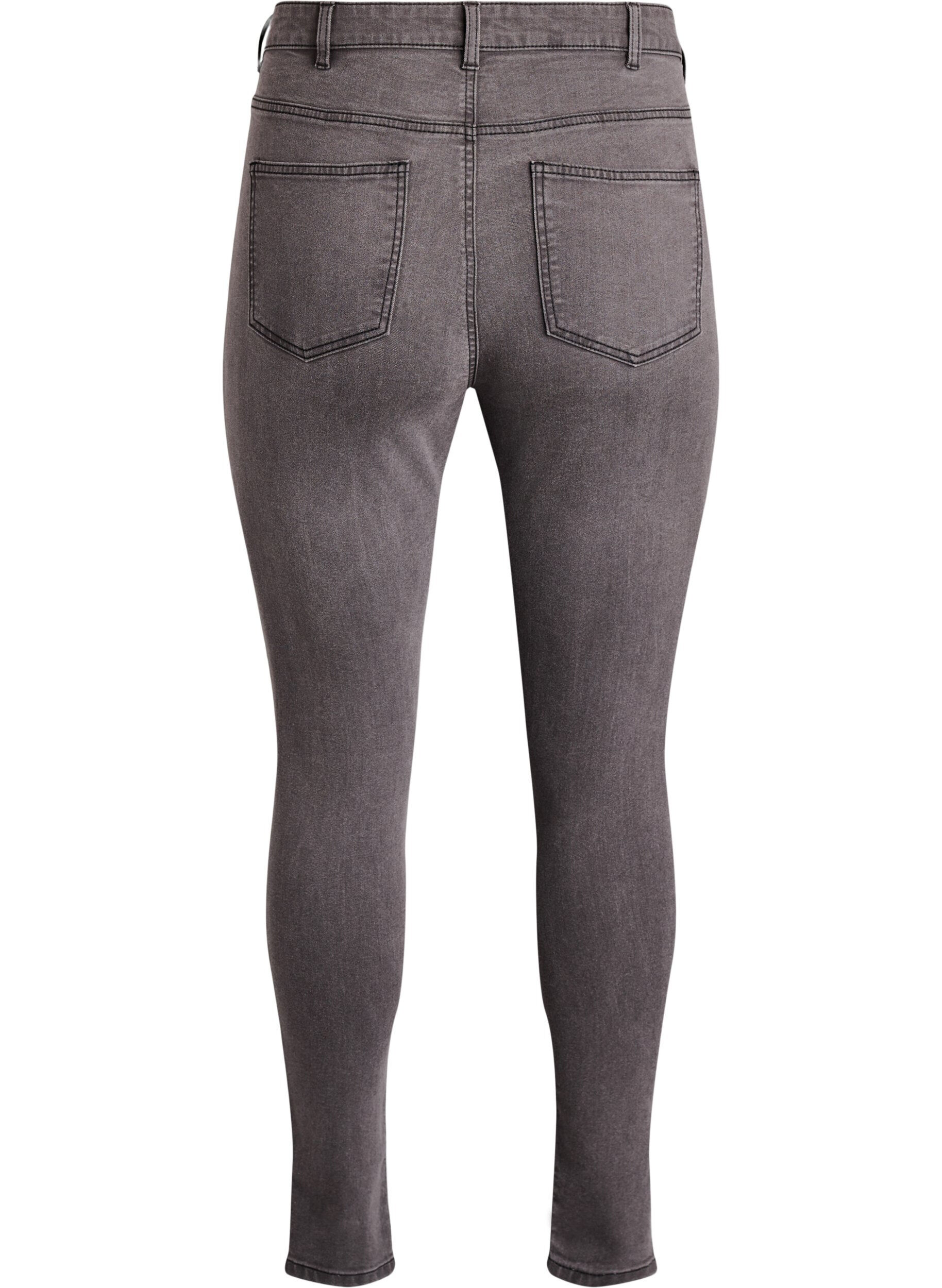 ZizziJean Amy taille haute coupe super slim, Gris, Packshot image number 1