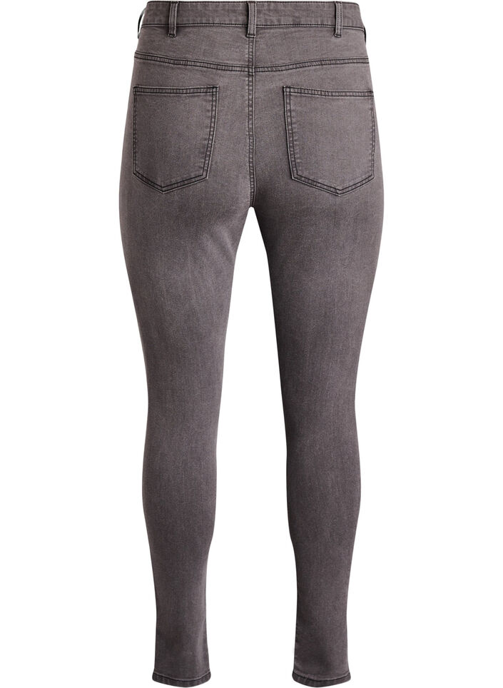 Jean Amy taille haute coupe super slim, Gris, Packshot image number 1