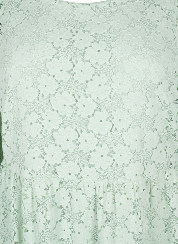 Robes en dentelle avec manches longues, Pastel Green , Packshot image number 2
