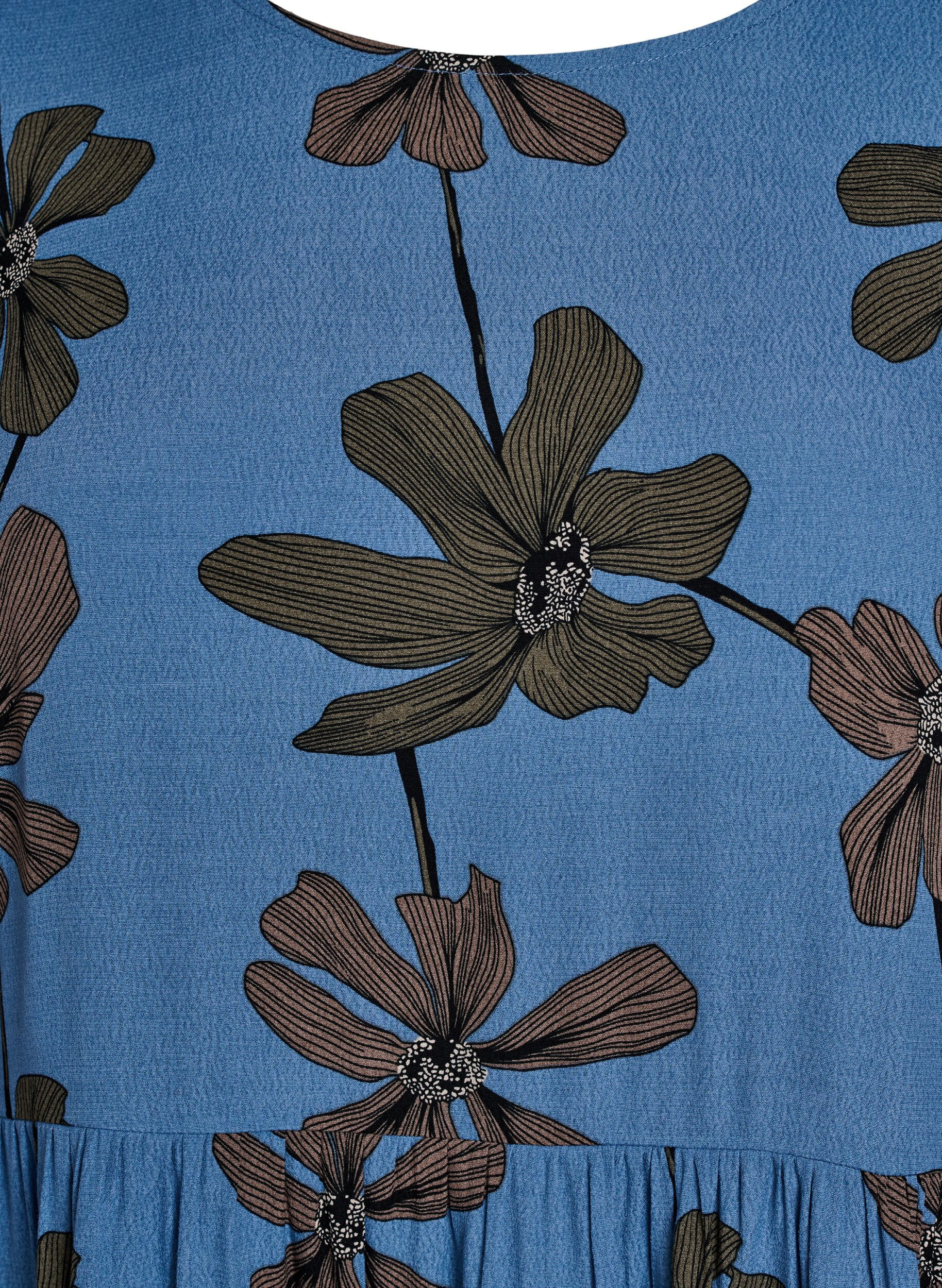 ZizziLange mouwen tuniek met een naad, Blauw, Packshot image number 2