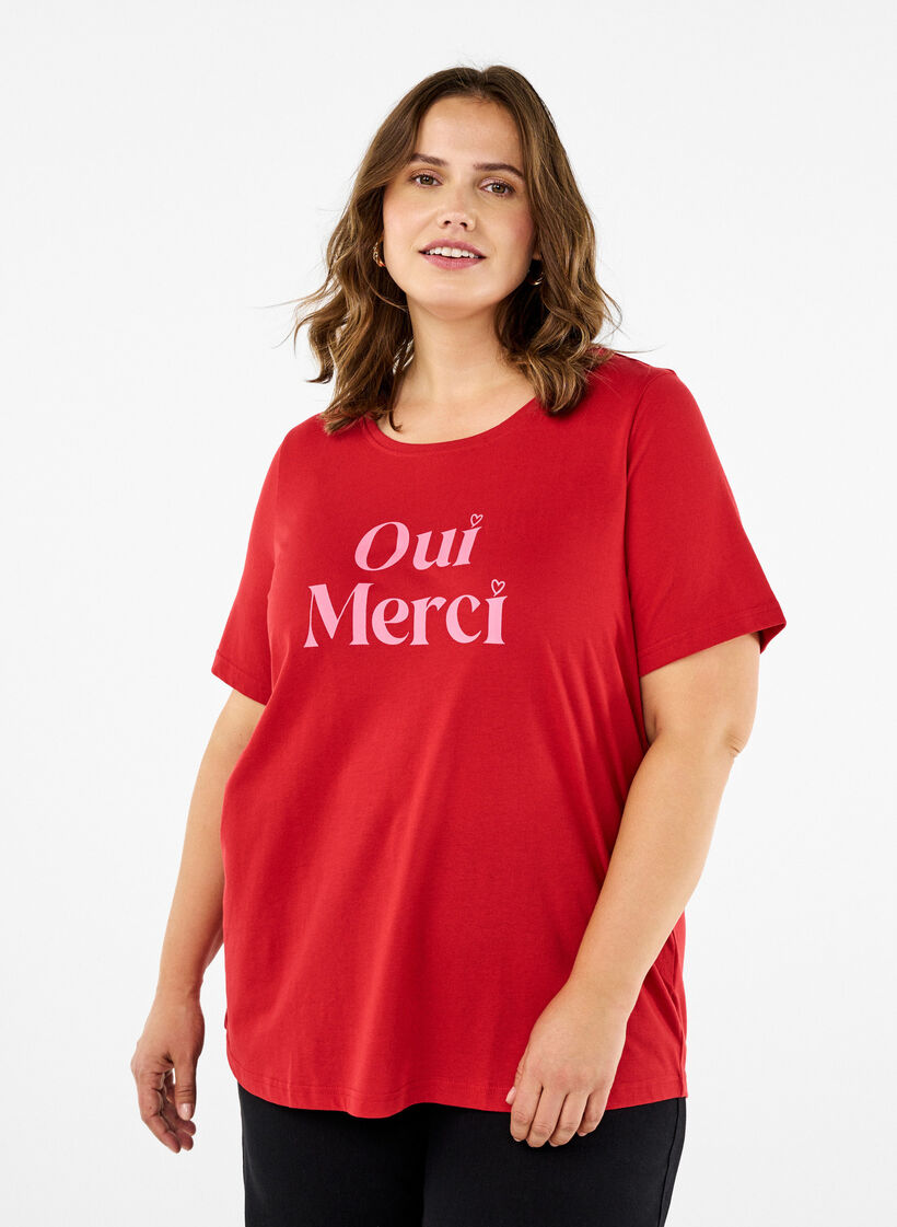 FLASH – T-shirt avec motif, Rouge, Model image number 0