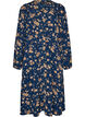 Robe midi avec smocks et boutons d&eacute;coratifs, Bleu, Packshot image number 0