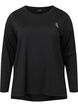 Sportblouse met structuur en lange mouwen, Black, Packshot image number 0