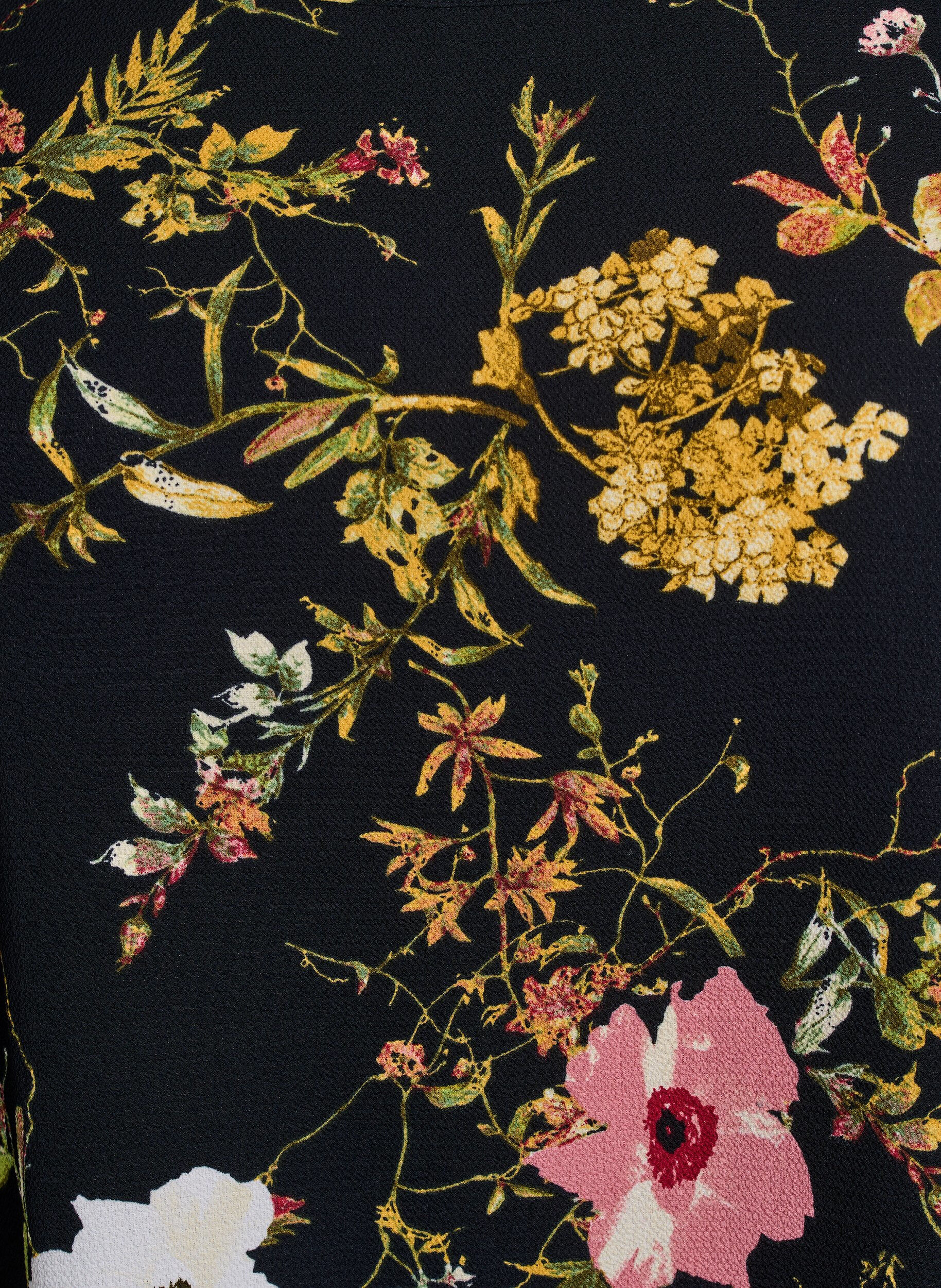 ZizziRobe &agrave; manches courtes avec imprim&eacute;, Noir, Packshot image number 2