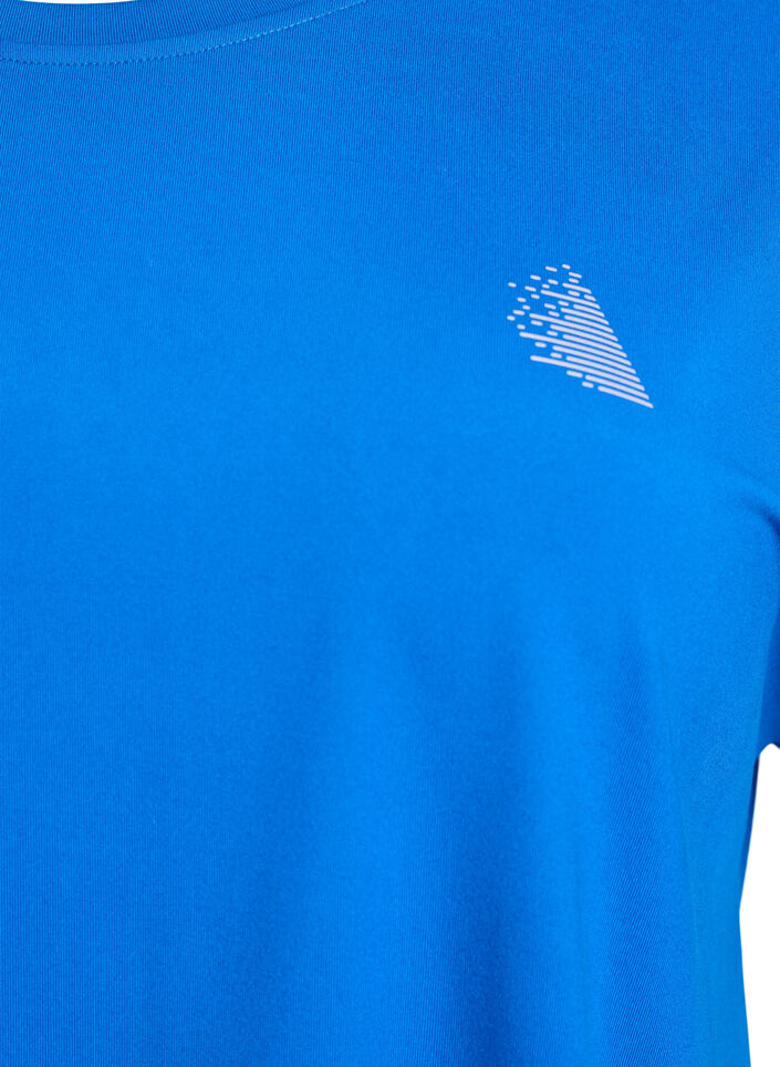 Effen gekleurd trainingsshirt, Blauw, Packshot