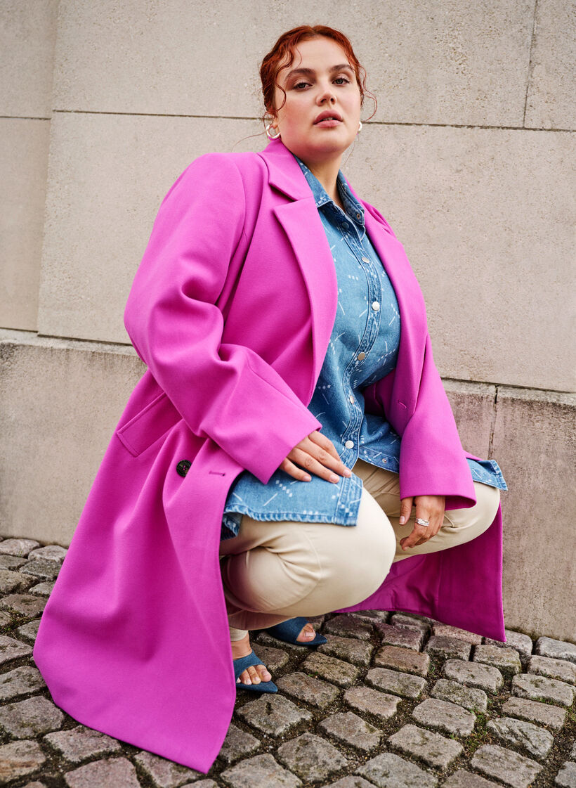 Jas met dubbele knoopsluiting, Purple Orchid, Image image number 0