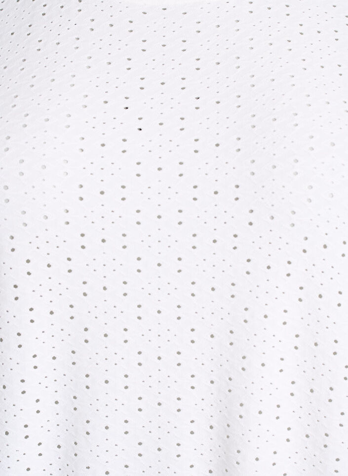 Blouse avec broderie ajour&eacute;e et effet ballon, Blanc, Packshot image number 2