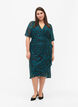 Robe midi enveloppante imprimée, Black Green AOP, Model image number 2