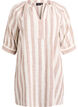 Tunique en coton avec un col en V, Beige, Packshot image number 0