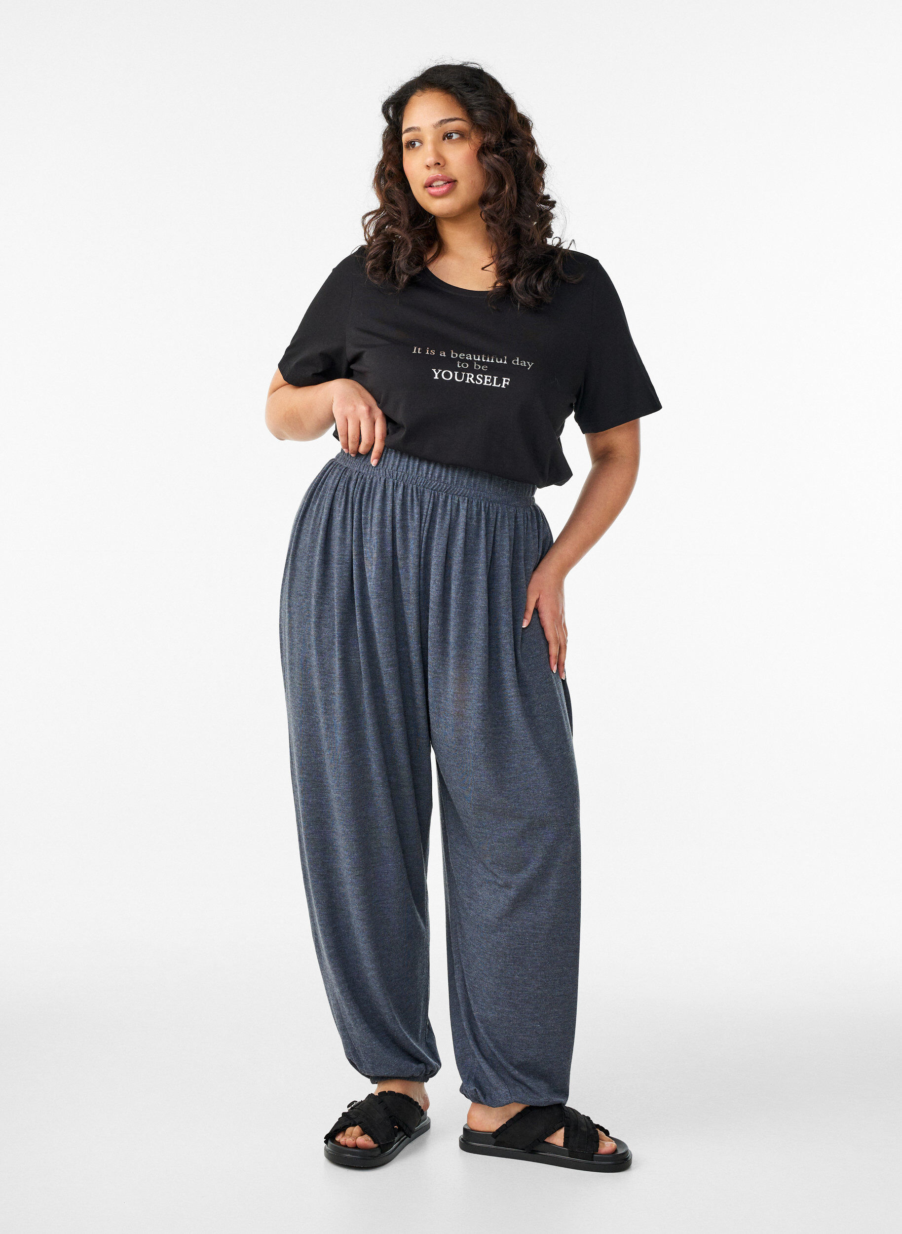 ZizziT-shirt imprim&eacute;, Noir, Model image number 1