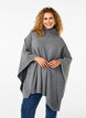 Poncho avec col montant, Medium Grey Melange, Model image number 0