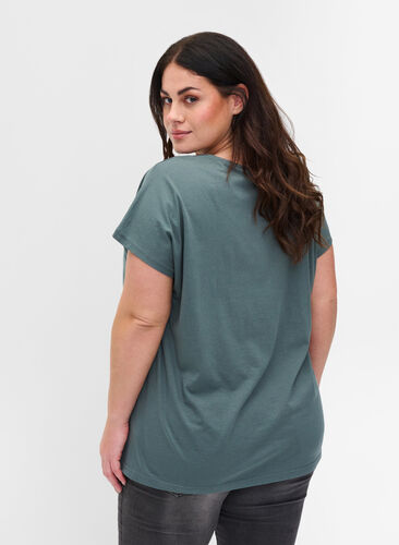 T-shirt en mélange coton, Balsam Green, Model image number 1