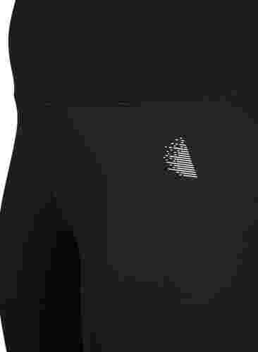 Lange strakke sport shorts, Black, Packshot image number 2