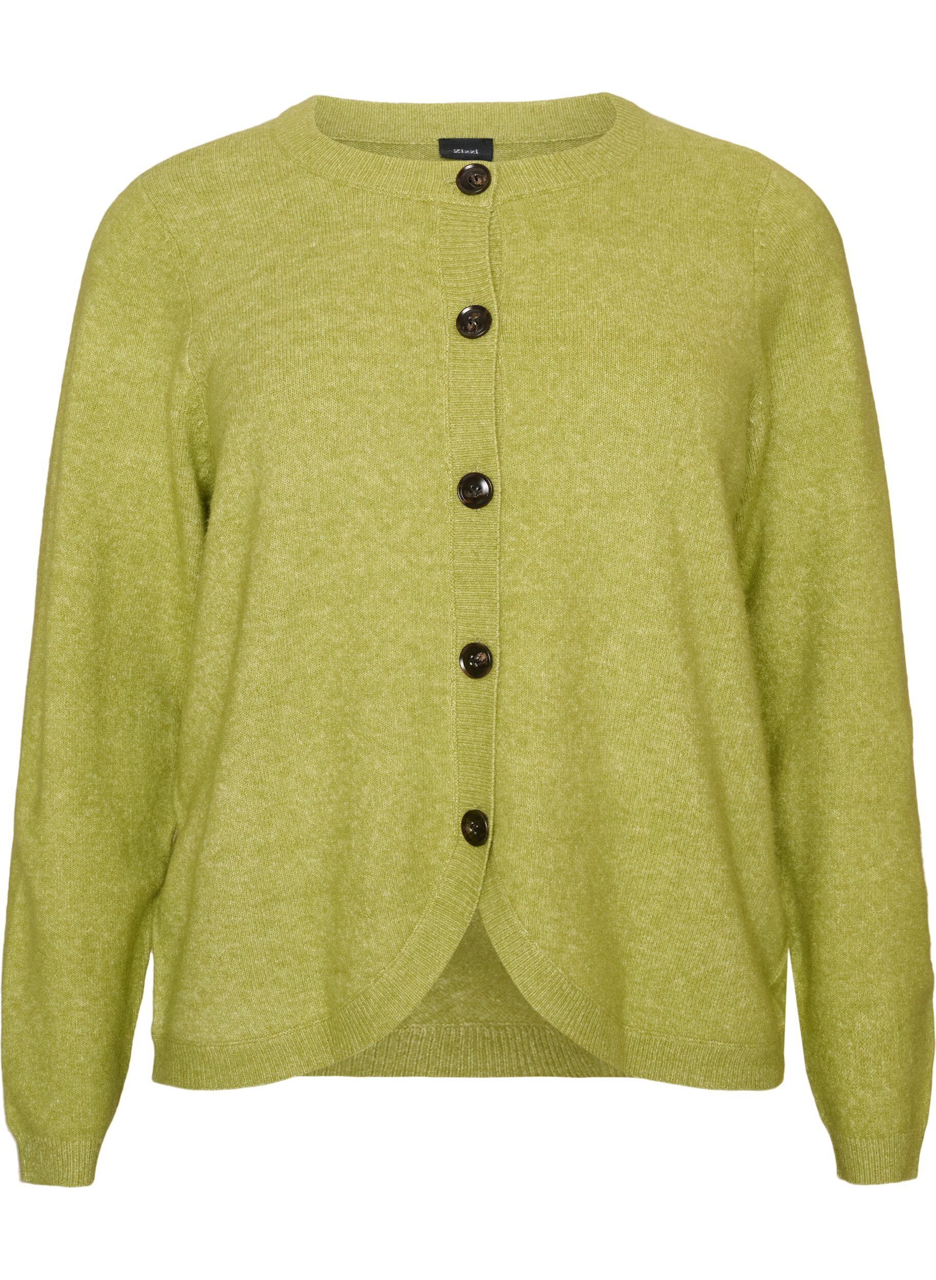 Cardigan avec boutons et devant arrondi