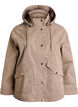 Korte lentejas met afneembare capuchon, Beige, Packshot image number 0