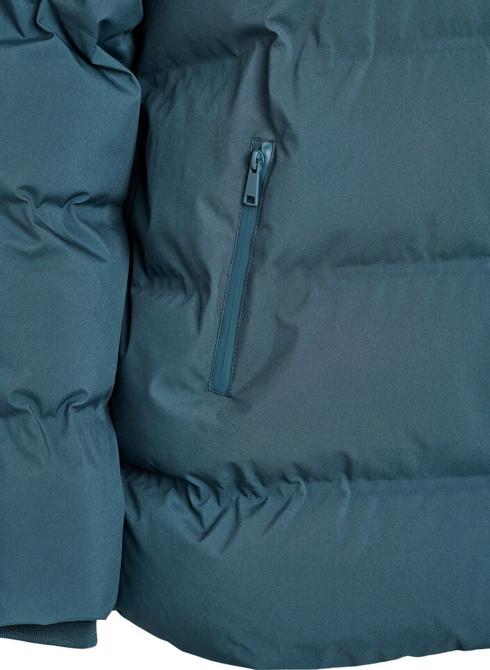 Doudoune courte avec capuche amovible, Vert, Packshot image number 3