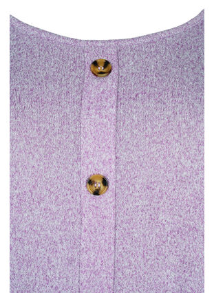 Blouse à boutons et manches 3/4, Royal Lilac Melange, Packshot image number 2