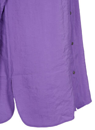 Chemise longue en viscose avec boutons, Royal Lilac, Packshot image number 3