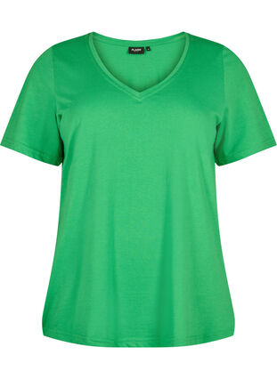 FLASH - T-shirt met v-hals, Kelly Green, Packshot image number 0