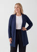 Lange jas met zakken, Blauw, Model image number 0