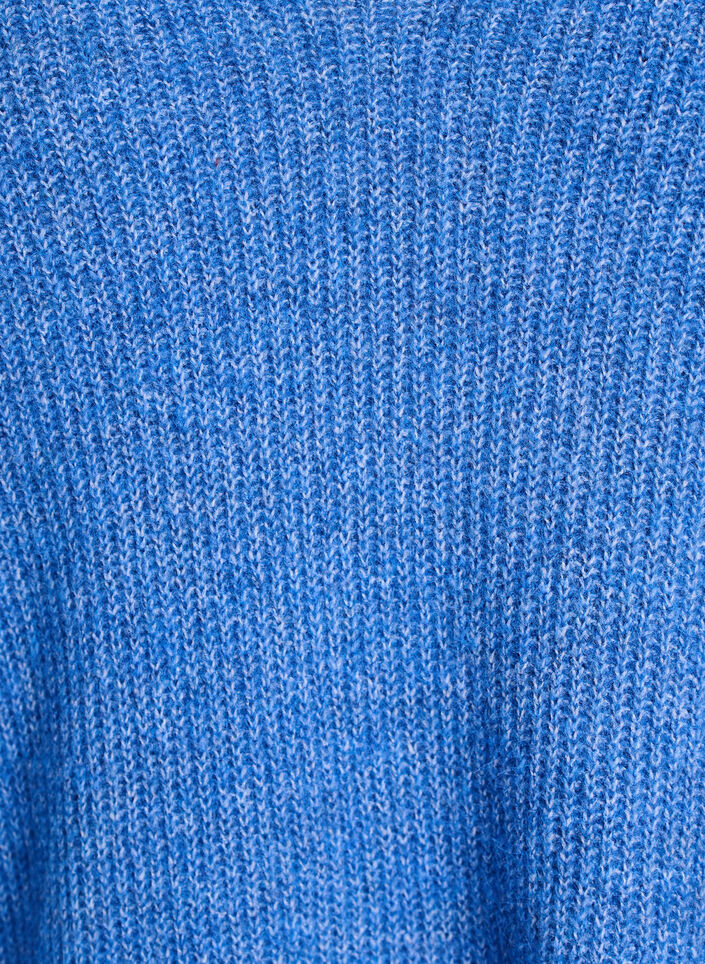 Blouse en maille &agrave; col V et manches raglan, Bleu, Packshot image number 2