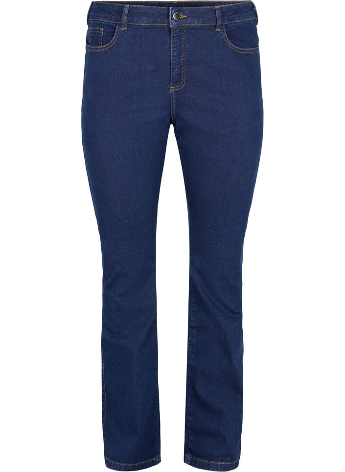 Ellen bootcut jeans met hoge taille, Unwashed, Packshot image number 0