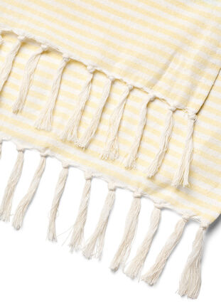 Gestreepte hammam handdoek met franjes, Brook Green Comb, Packshot image number 3
