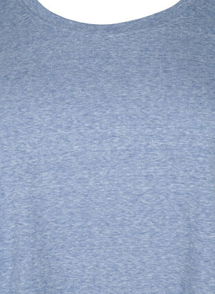 Gemêleerd T-shirt met korte mouwen, Moonlight Blue Mel. , Packshot image number 2