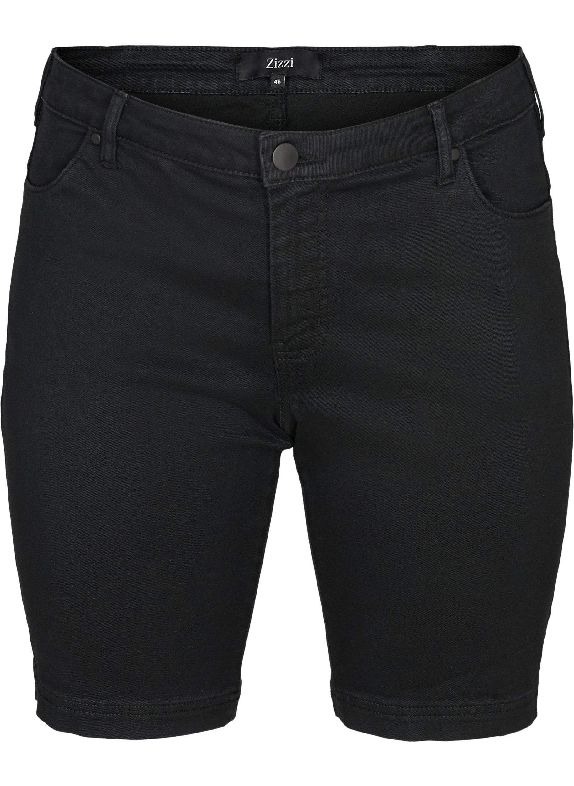 Zizzi Short Emily coupe slim, taille classique, Noir, Packshot image number 0