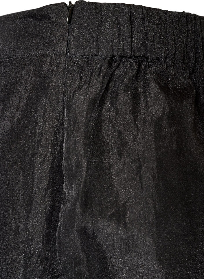 Lange rok in organza-look, Zwart, Packshot image number 4
