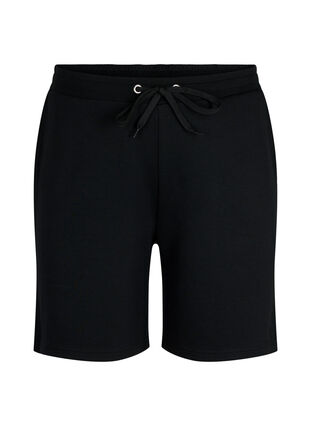 Shorts en mélange de modal avec des poches, Black, Packshot image number 0
