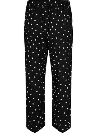 Pantalon ample en viscose à pois, Black Dot, Packshot image number 1