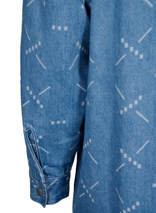 Veste en jean ample avec motif, Light blue denim, Packshot image number 3