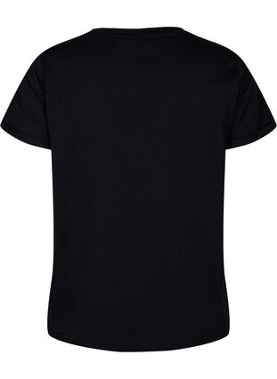 Sport-T-shirt met print, Black w. Copper Foil, Packshot image number 1