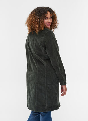 Robe en velours avec boutons et poches, Urban Chic, Model image number 1