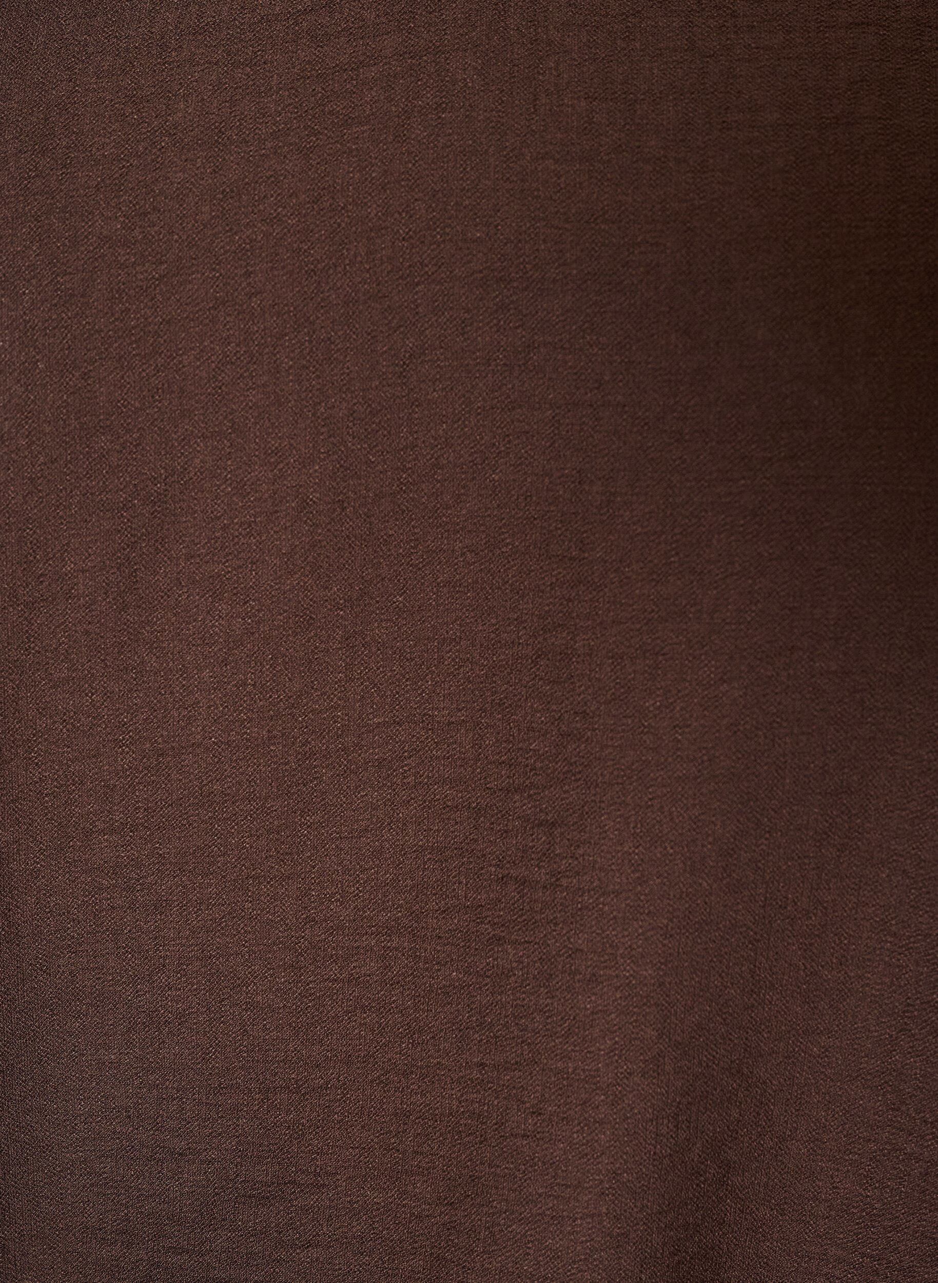 ZizziViscose blouse met V-hals en ballonvormig silhouet, Bruin, Packshot image number 2