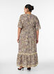 Robe longue en viscose &agrave; imprim&eacute; cachemire, Jaune, Model image number 1