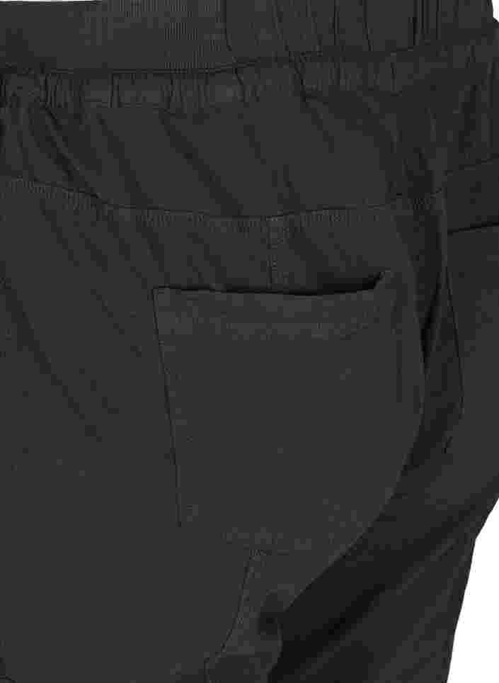 Losse broek in katoen, Black, Packshot image number 3