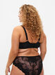 Soutien-gorge rembourré avec dentelle et lacet, Black, Model image number 1