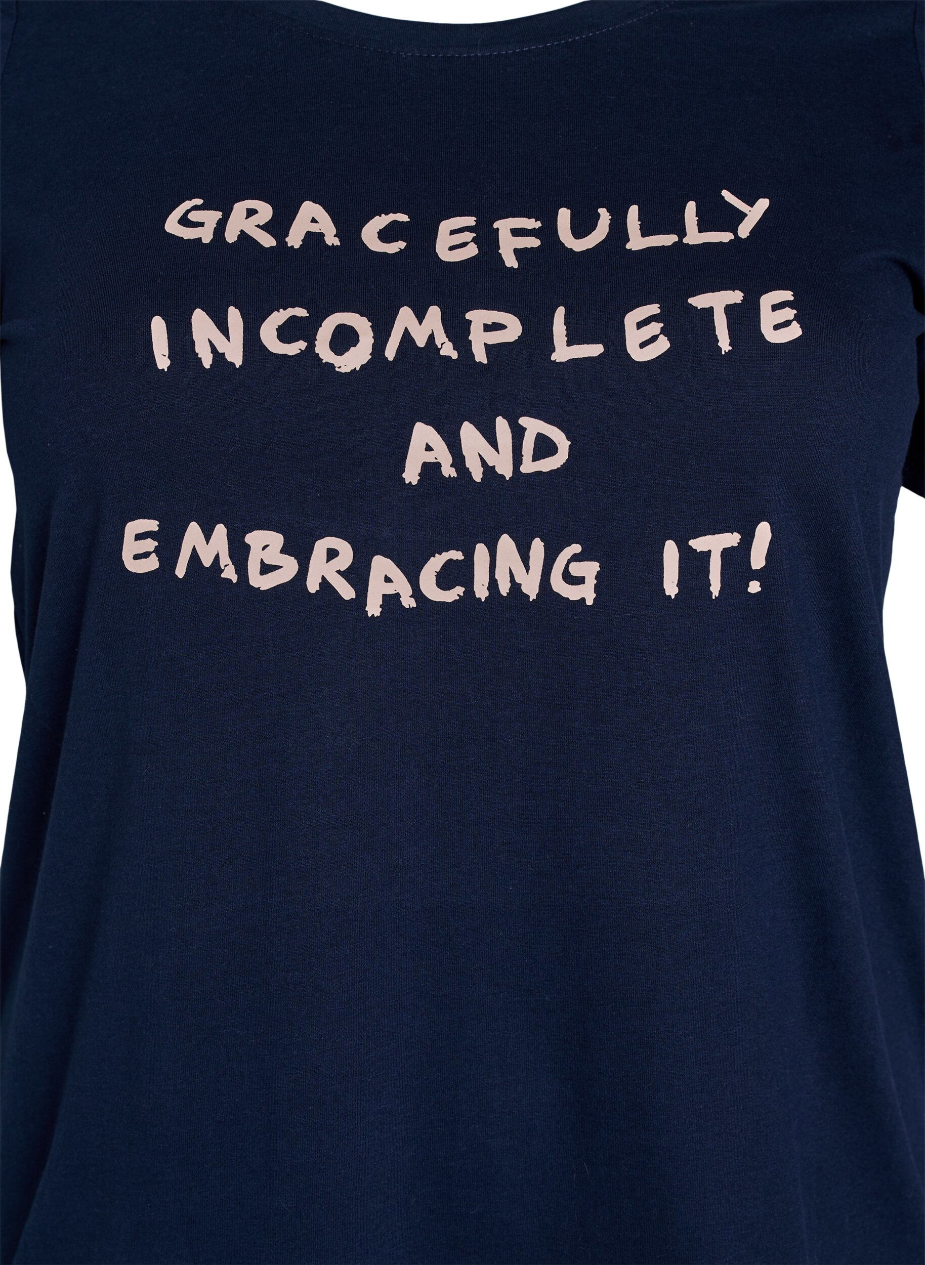 ZizziFLASH - T-shirt met motief, Blauw, Packshot image number 2