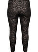 Leggings court enduit avec imprimé léopard, Marron, Packshot image number 1