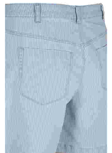 Short en jean à rayures, Light Blue Stripe, Packshot image number 3